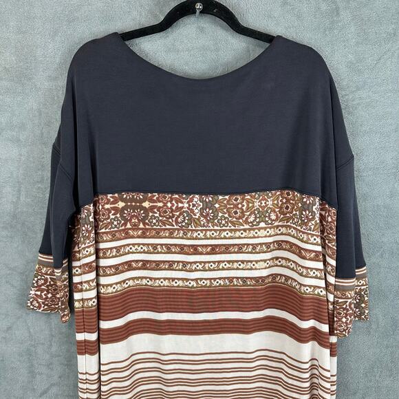 Free People Dress Women Small Cream Floral Steppin Out Tunic Oversize Beach Boho - Picture 6 of 15